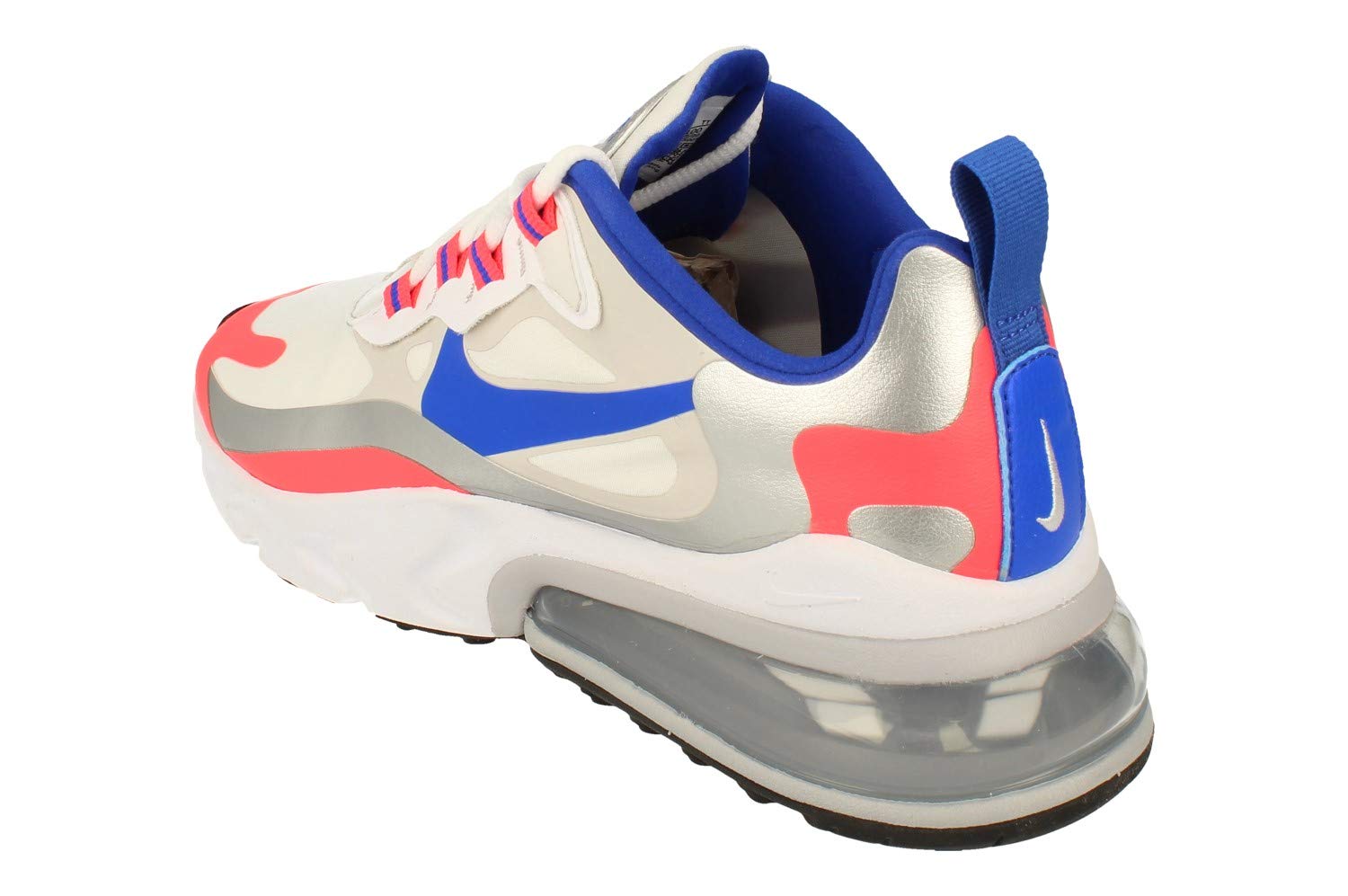 Nike Womens Air Max 270 React Running Trainers CW3094 Sneakers Shoes (UK 7 US 9.5 EU 41, White Racer Blue Flash Crimson 100)