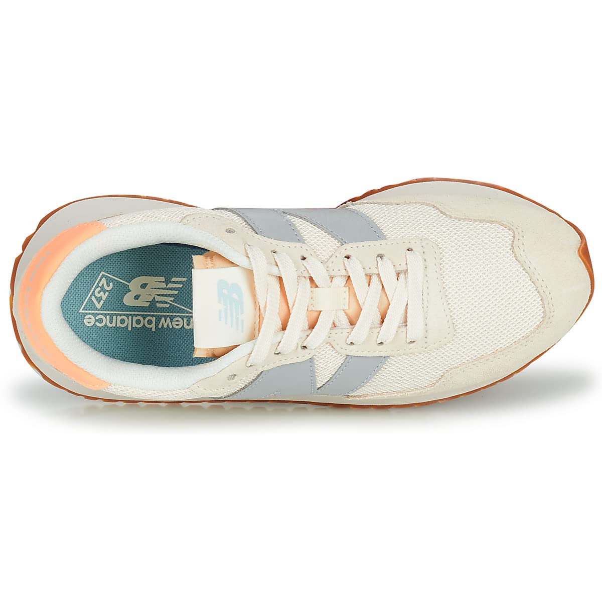 New Balance Women's 237 V1 Classic Sneaker, Angora/Light Mango, 9.5