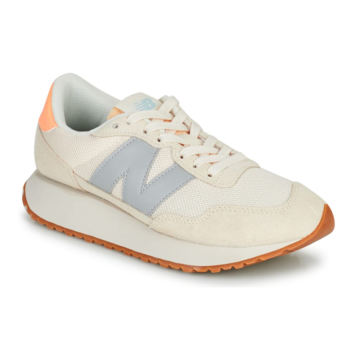 New Balance Women's 237 V1 Classic Sneaker, Angora/Light Mango, 9.5