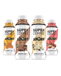 super coffee, iced keto coffee (0g added sugar, 10g protein, 80 calories) [variety pack] 12 fl oz, 12 pack | iced coffee, protein coffee, coffee drinks - lactosefree, soyfree, glutenfree