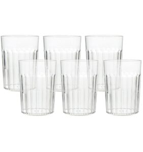 arrow home products 10 oz clear plastic tumblers, set of 6 - made in the usa, bpa free plastic - break-resistant plastic drinking glasses for indoor & outdoor use - dishwasher safe, assorted colors
