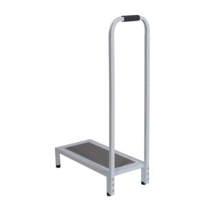 jobar bath and shower step stool with handle - grey