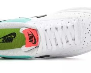 Nike Women's Court Vision Low Sneaker, White/Multi, 9 Regular US