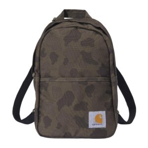 carhartt classic mini backpack, water-resistant backpack with adjustable shoulder straps, duck camo