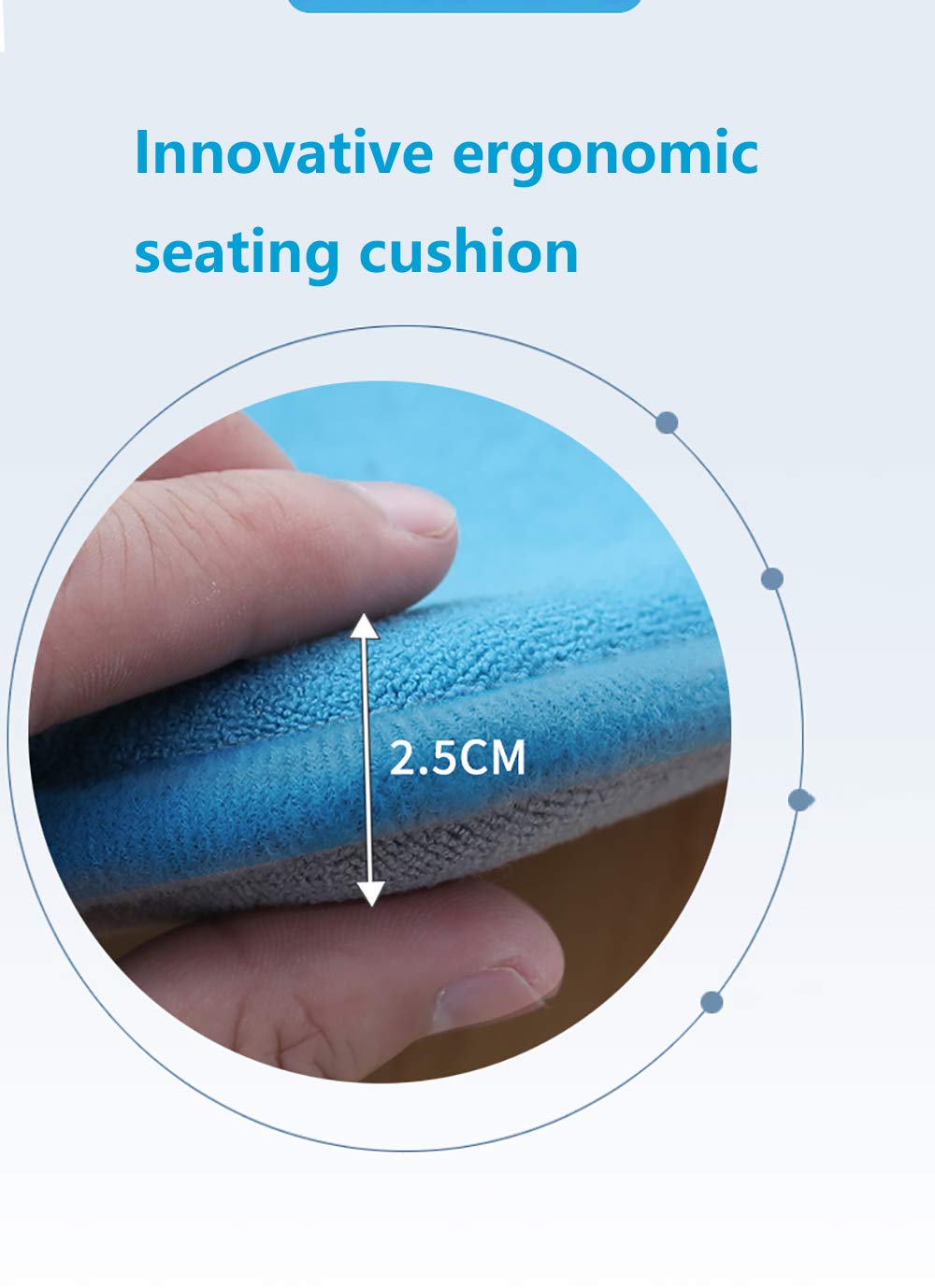 Student Cushion for Classroom Chair Pads seat Cushion for Student Desk and Chair Set with Non-Slip Band for Preschool, Classroom and Home,Blue