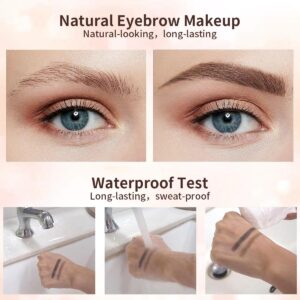 ELLESY Eyebrow Powder Makeup Eyebrow Palette Long-Lasting and Waterproof Makeup Eye brow Powder Palette Soft Texture For Naturing Looking Eyebrow Color With Mirror(Black Brown)