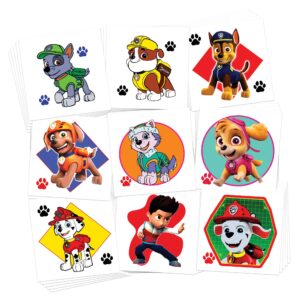 pup squad temporary tattoos for kids - 45pk - kids birthday party favors - pinata stuffers
