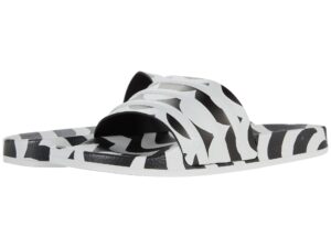 adidas adilette slide black/white/team real magenta 10 b - medium