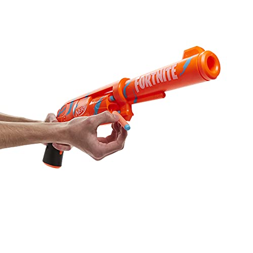 NERF Fortnite 6-SH Dart Blaster - Camo Pulse Wrap, Hammer Action Priming, 6-Dart Rotating Drum, Includes 6 Official Elite Darts