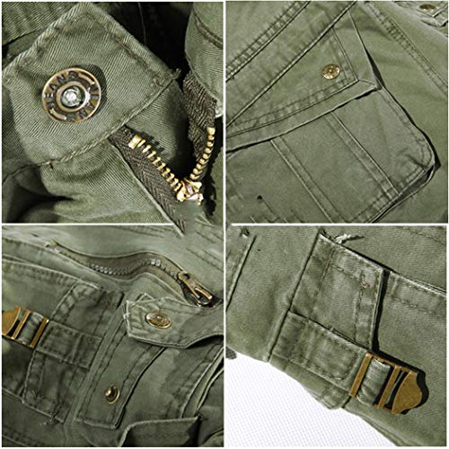 MNXOIA Casual Army Military Style Cargo Pants Men Multi-Pocket Combat Tactical Pants Autumn Pants Cotton Trousers Gray 29