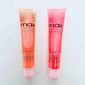 Cherimoya (2Pack) MAX Makeup Pink Jelly Peach Lip Gloss