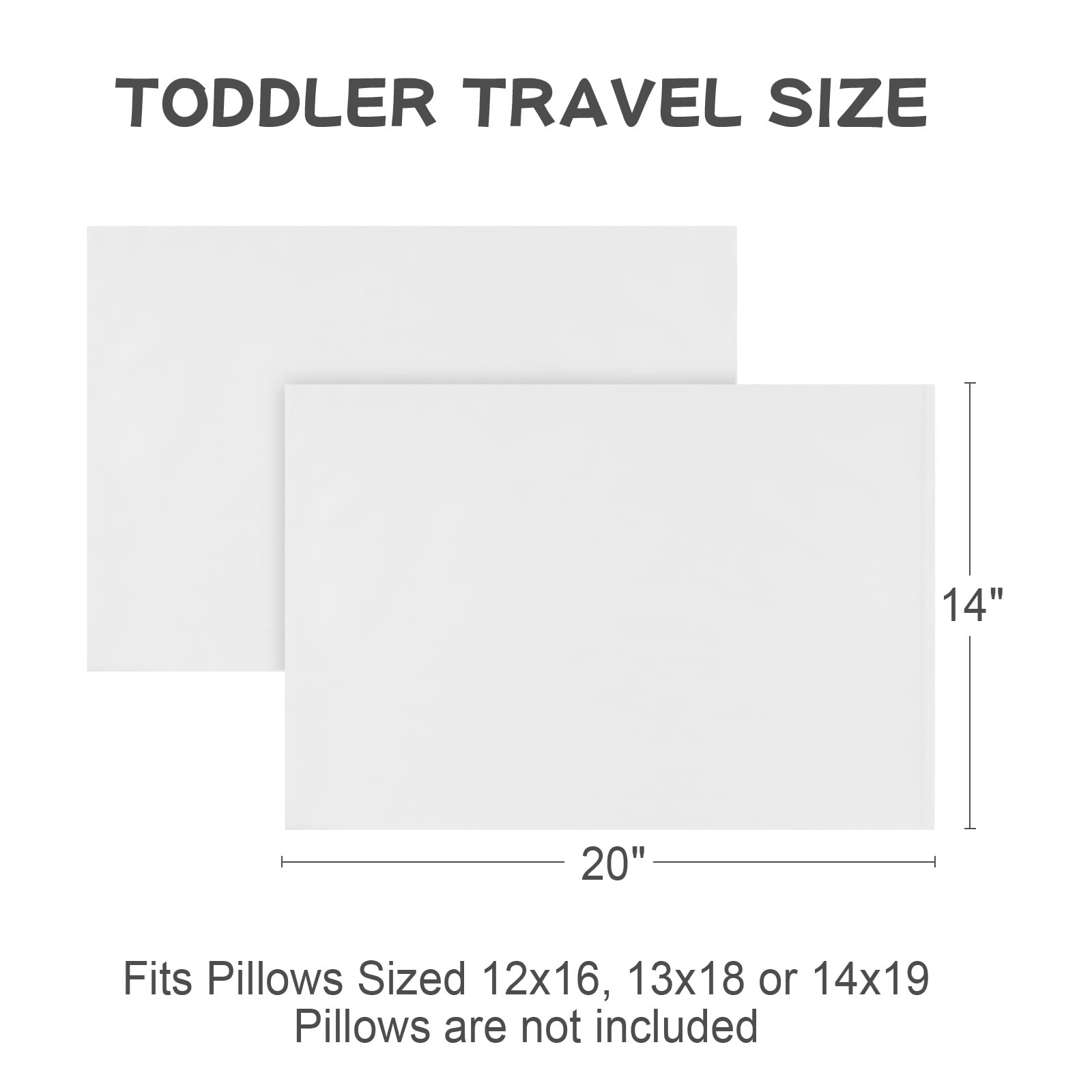 Fittia Cotton Toddler Pillowcase with Envelope Closure, Soft and Breathable Travel Pillow Case Cover Pack of 2, 14x20 Inches Small Pillow Case, Ivory