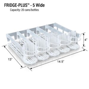 Display Technologies, Fridge-Plus Drink Organizer for Refrigerator Storage - Beverage Bottle Can Dispenser and Soda Rack for Bar Fridge (Pack of 1)