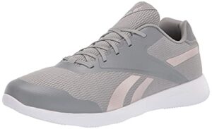 reebok women's stridium walking shoe, pure grey/white/quartz metallic, 6.5