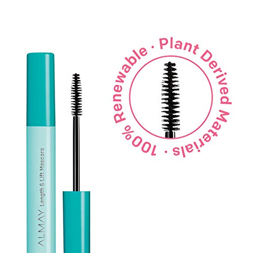 Almay Lenghthening Mascara,Volume & Lift, Eye Makeup, Hypoallergenic and-Fragrance Free, 010 Blackest Black, 0.24 Fl Oz