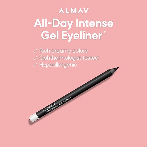 Almay Gel Eyeliner, Waterproof, Fade-Proof Eye Makeup, Easy-to-Sharpen Liner Pencil, 150 Evergreen, 0.045Oz