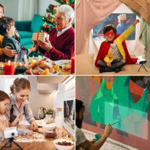 Mini Projector with Built-in Battery, 2023 Artlii Q Portable Art Projector for Tracing, Great Gift Ideas for Kids, Cartoon, Camping, Cookie Decorating, Compatible with iOS, Android, TV Stick, HDMI