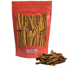 fruidles cinnamon sticks, premium grade harvested natural cassia cinnamon, strong aroma, perfect for baking, cooking & beverages, kosher certified - 4 oz