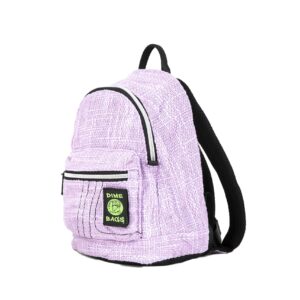 DIME BAGS Festy Bound Mini Hemp Backpack | Stylish Mini Backpack with Secret Pocket (Purple)