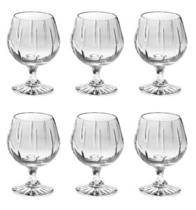 barski crystal - sherry - brandy - cognac - snifter - glasses - set of 6 - handcrafted - crystal glass - great for spirits - drinks - bourbon - wine - 11 ounce - made in europe