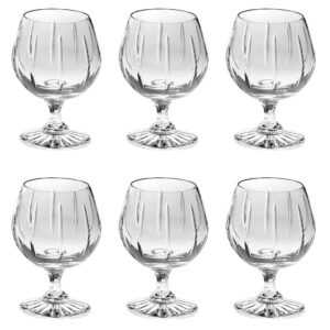 Barski Crystal - Sherry - Brandy - Cognac - Snifter - Glasses - Set of 6 - Handcrafted - Crystal Glass - Great for Spirits - Drinks - Bourbon - Wine - 11 ounce - Made in Europe