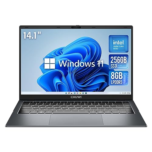 CHUWI Upgraded GemiBook XPro Intel N100 Laptop, 14.1'' Windows 11 Laptop Computer 8GB RAM 256GB SSD, 12th Gen Intel Alder Lake N100 (Up to 3.4GHz), 1920X1080 FHD Display, HDMI/WiFi 6/BT5.2/Webcam/38WH