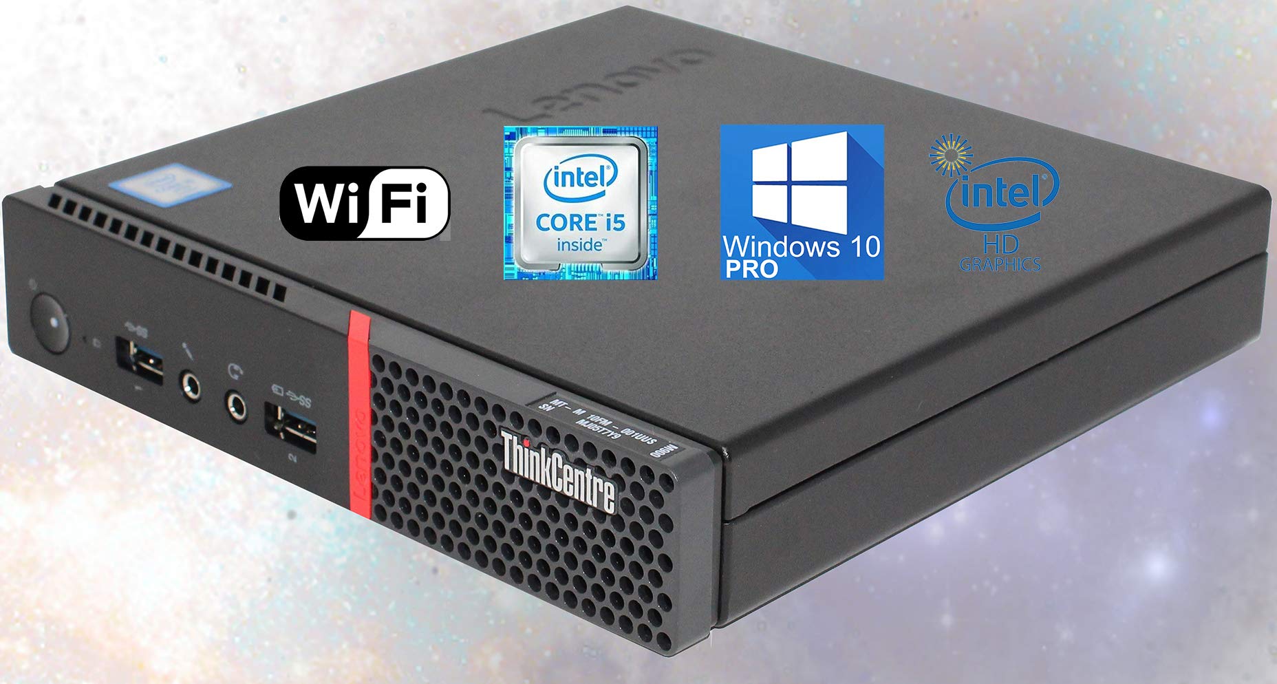 Lenovo ThinkCentre M900 Tiny Desktop Computer, Intel i5-6500T Upto 3.10GHz, 16GB RAM, 256GB NVMe SSD, 4K DisplayPort, Bluetooth, AC Wi-Fi, Windows 10 Pro (Renewed)