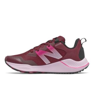 new balance women's dynasoft nitrel v4 trail running shoe, garnet/black, 9