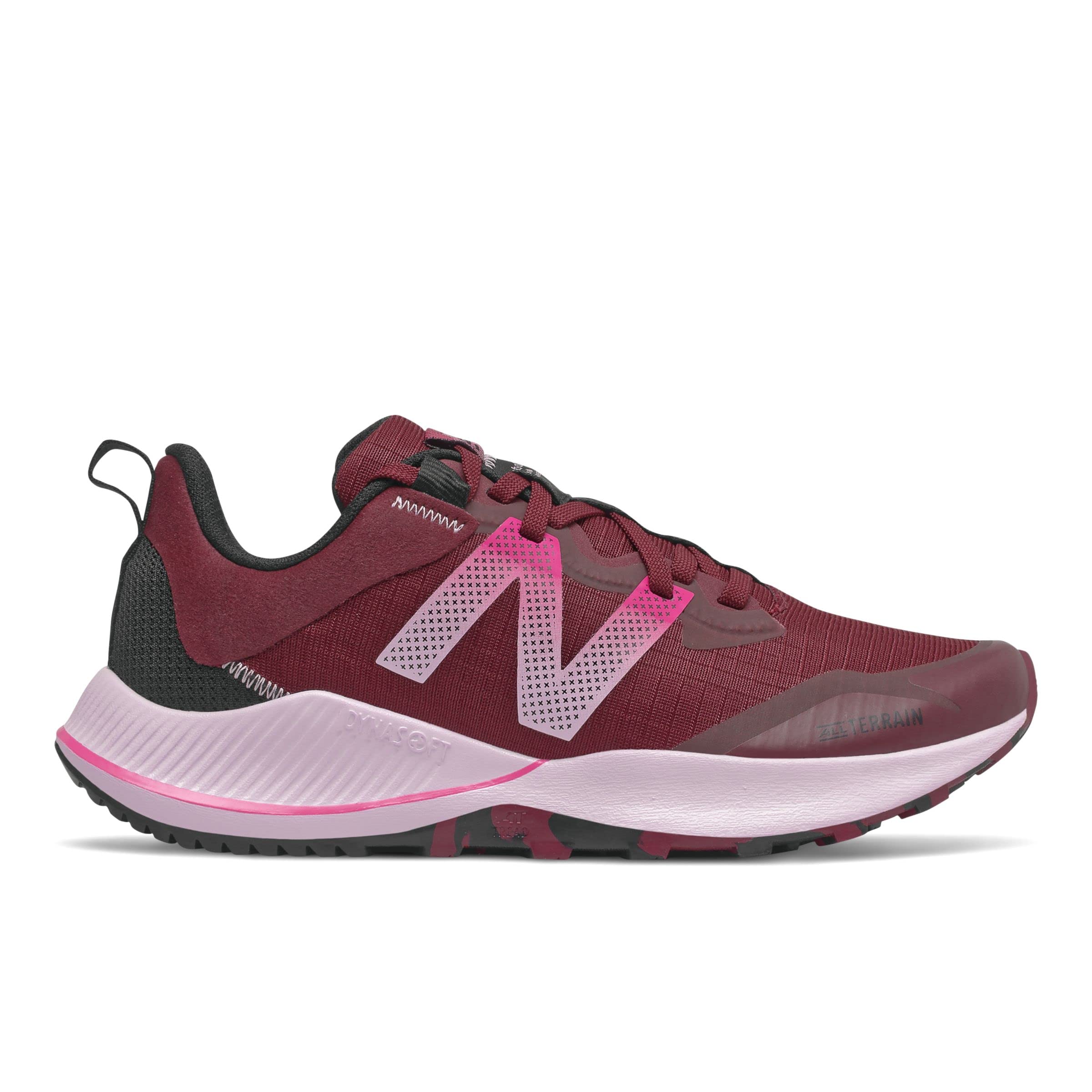 New Balance Women's Dynasoft Nitrel V4 Trail Running Shoe, Garnet/Black, 9