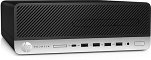 hp prodesk 600 g4 sff home and business desktop black (intel i5-8500 6-core, 32gb ram, 512gb pcie ssd, intel uhd 630, 2xusb 3.1, 2 display port (dp), win 10 pro) (renewed)