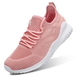 flysocks slip on sneakers for women-fashion sneakers walking shoes non slip lightweight breathable mesh running shoes comfortable pink 9.5
