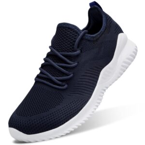 flysocks slip on sneakers for women-fashion sneakers walking shoes non slip lightweight breathable mesh running shoes comfortable navy 6.5