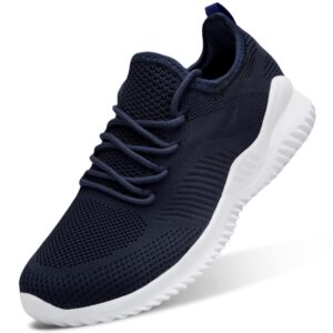 Flysocks Slip On Sneakers for Women-Fashion Sneakers Walking Shoes Non Slip Lightweight Breathable Mesh Running Shoes Comfortable Navy 6.5