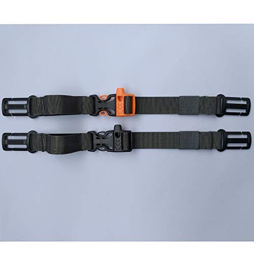 Amlrt 2 Pack Backpack Chest Strap- Nylon -Suitable for Webbing on The Backpack up to1in.(Wolf Grey