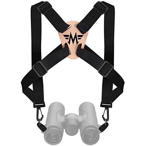 Binocular Harness Strap, Adjustable Stretchy, Camera Chest Harness with 2 Loop Connectors Cross Shoulder Strap with Quick Release, Fits for Carrying Binocular, Cameras, Rangefinders and More