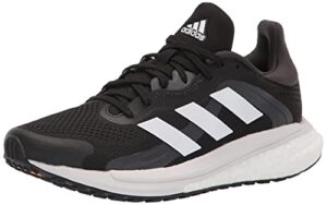 adidas women's solar glide 4 st running shoe, black/white/grey, 10