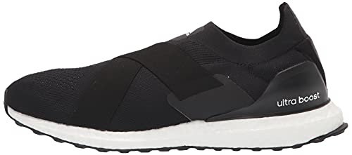 adidas Women's Ultraboost DNA Running Shoe, Black/Black/Acid Orange (Slip-on), 8.5