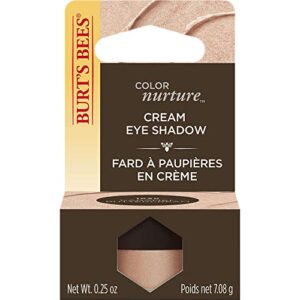 burt's bees color nurture cream eye shadow with buildable color to achieve desired intensity, caramel buttercream 0.25 ounce