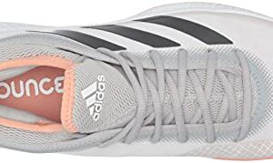 adidas Women's Defiant Generation Tennis Shoe, White/Black/Ambient Blush, 10