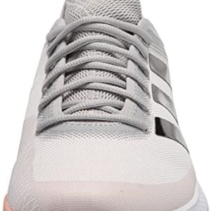 adidas Women's Defiant Generation Tennis Shoe, White/Black/Ambient Blush, 10