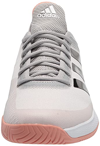 adidas Women's Defiant Generation Tennis Shoe, White/Black/Ambient Blush, 10