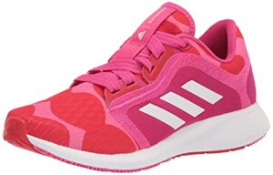 adidas women's edge lux 4 x marimekko running shoe, team real magenta/white/vivid red, 6