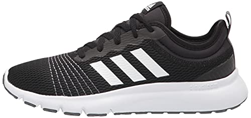 adidas Women's Flex 2 Running Shoe, Black/White/Grey, 8.5