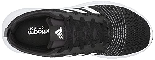 adidas Women's Flex 2 Running Shoe, Black/White/Grey, 8.5