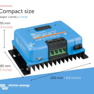 Victron Energy SmartSolar MPPT Tr 150V 70 amp 12/24/36/48-Volt Solar Charge Controller (Bluetooth)