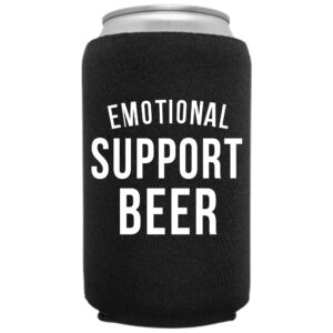 cool coast products | emotional support beer | funny can sleeve novelty coolie | craft brewery gag party beer | joke drink can cooler | beverage huggie | white elephant gifts | neoprene