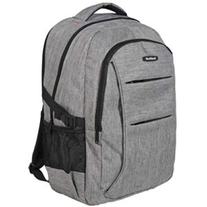 rockland business pro usb laptop backpack, grey, large
