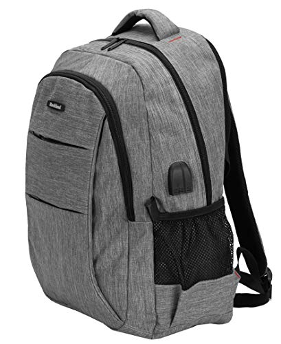 Rockland Business Pro USB Laptop Backpack, Grey, Large