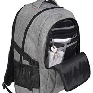 Rockland Business Pro USB Laptop Backpack, Grey, Large