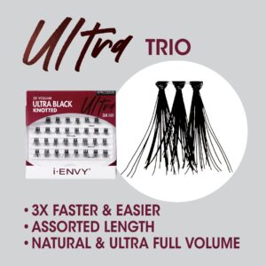 Kiss i-ENVY Trio Ultra Black Medium Lashes